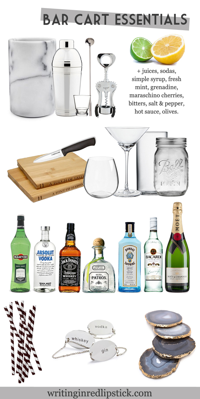 Bar Cart Accessories: 10 Things You Need for Your Bar Cart